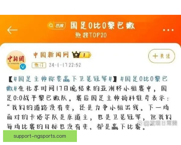 中国足球强势崛起 亚洲杯晋级之路上演经典逆袭 力拼冠军梦想
